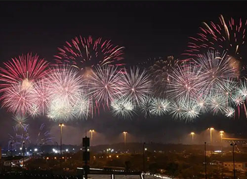 庆城县焰火晚会